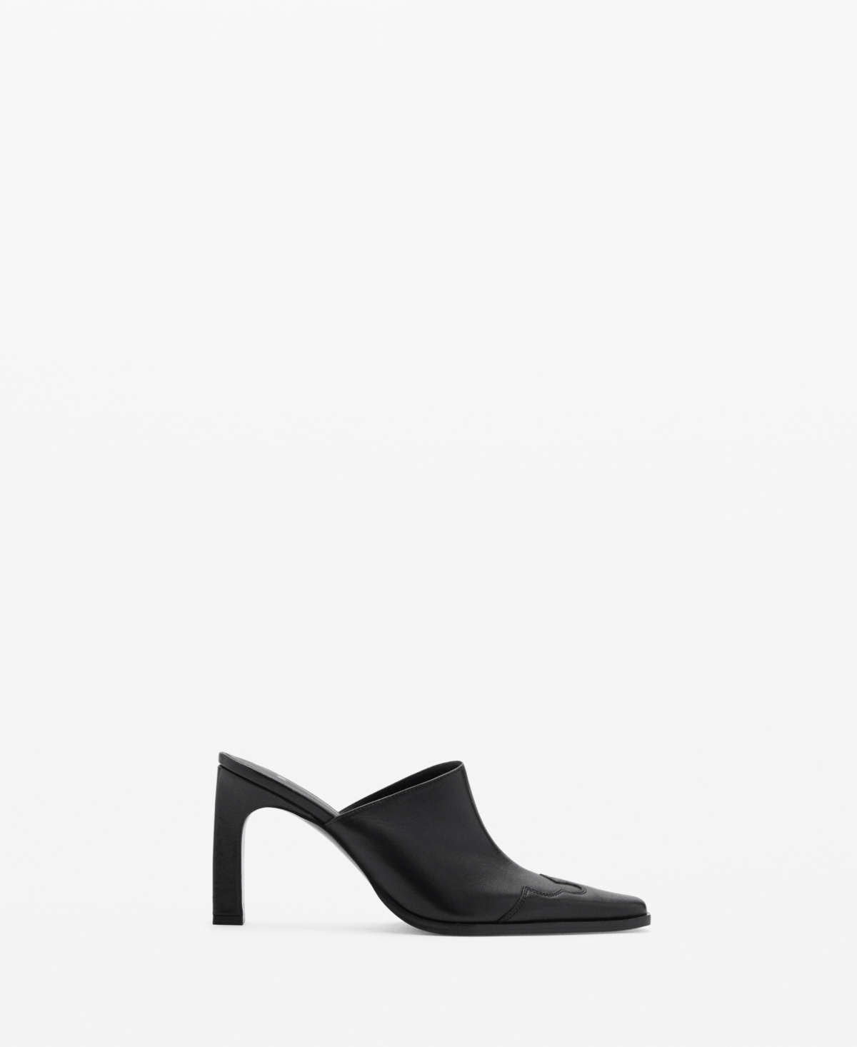 Mango Women's Pointed-Toe Leather Slingback Shoes