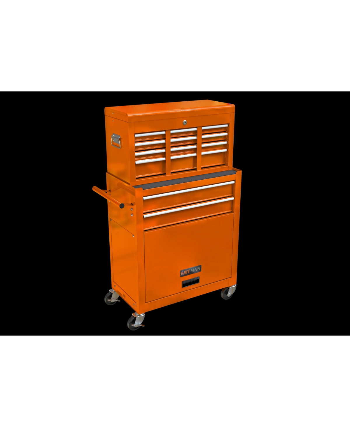 Slickblue High Capacity 8-Drawer Rolling Tool Chest with Wheels for Convenient Tool Storage and Mobility