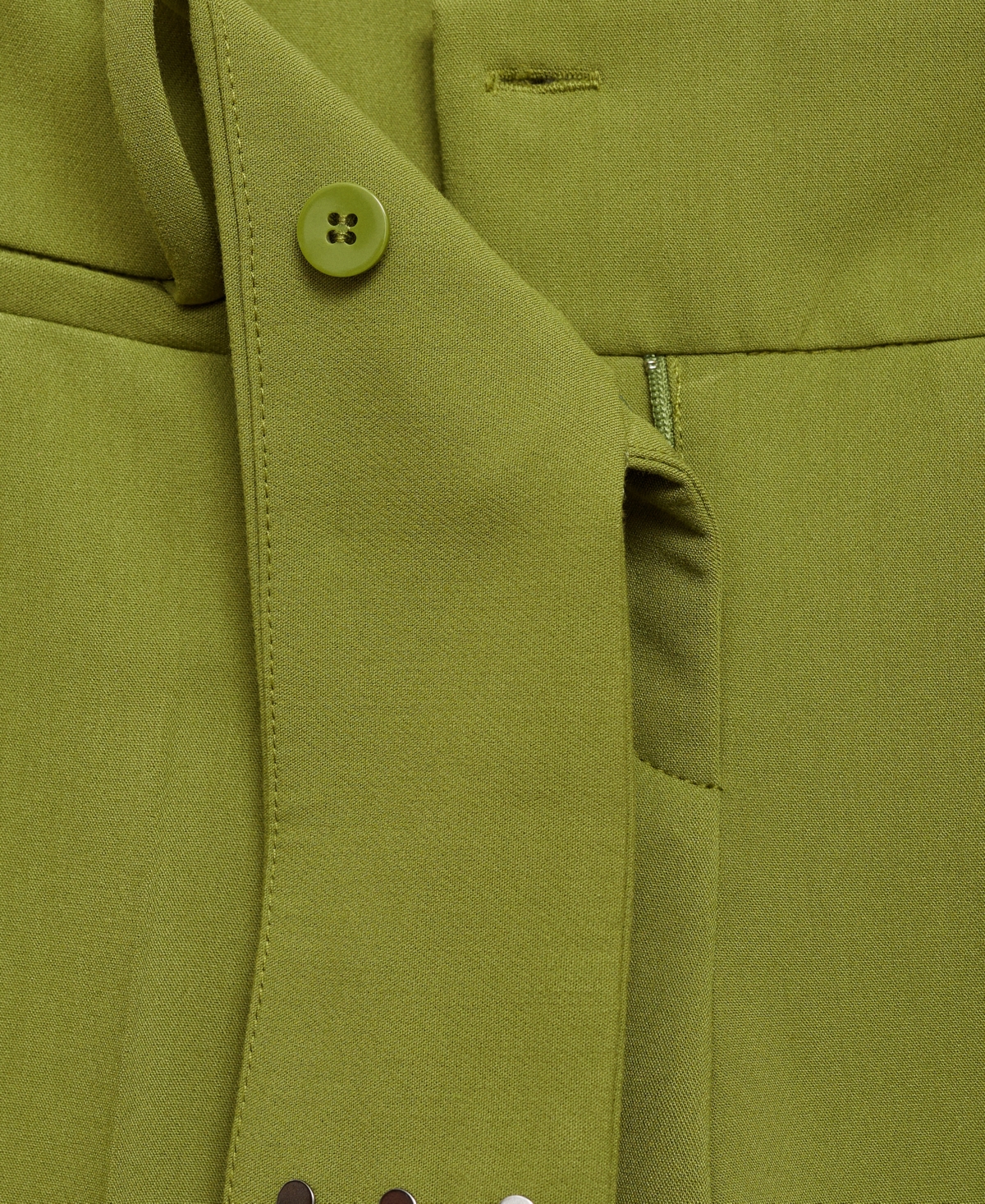 Mango Trousers Green In Green