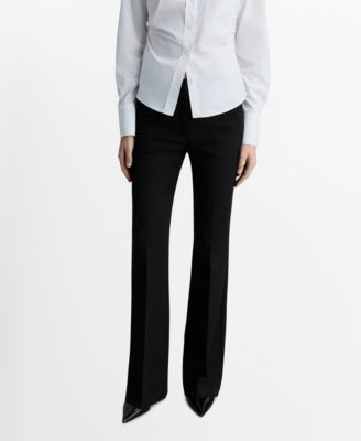Mango Women's Pocket Flared Pants - Macy's
