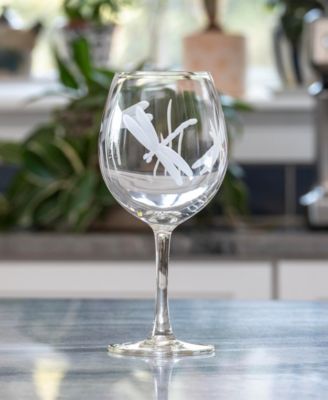 Dragonfly Balloon Red Wine Glass 18oz - Set of 4 Glasses