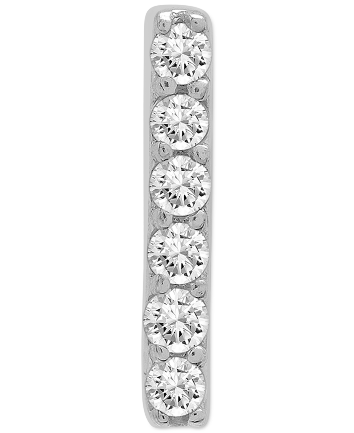 Wrapped Diamond Single Stud Earring (1/20 Ct. T.w.) In 10k White Or Yellow Gold, Exclusively At Macy's In Bar White Gold