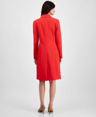 Women's Elongated Blazer Dress Suit Set, Regular & Petite