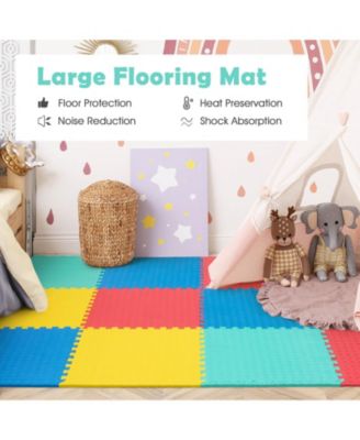 12 Pieces Flooring Mats Interlocking EVA Foam Exercise Mats with Anti-slip Surface