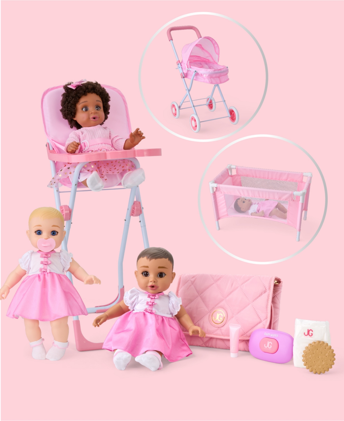 Journey Girls Doll High Chair, Created For Macy's In Light,pastel Pink