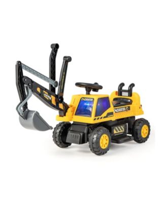 Kids ASTM Certificated Powered Ride On Bulldozer with Front Digger Shovel-Yellow