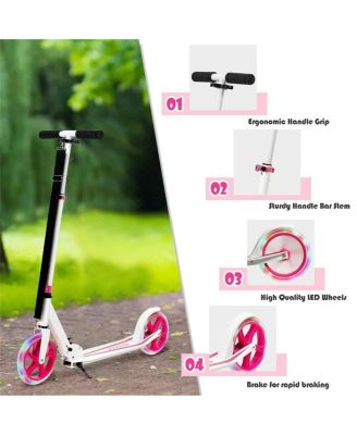 Portable Folding Sports Kick Scooter with LED Wheels