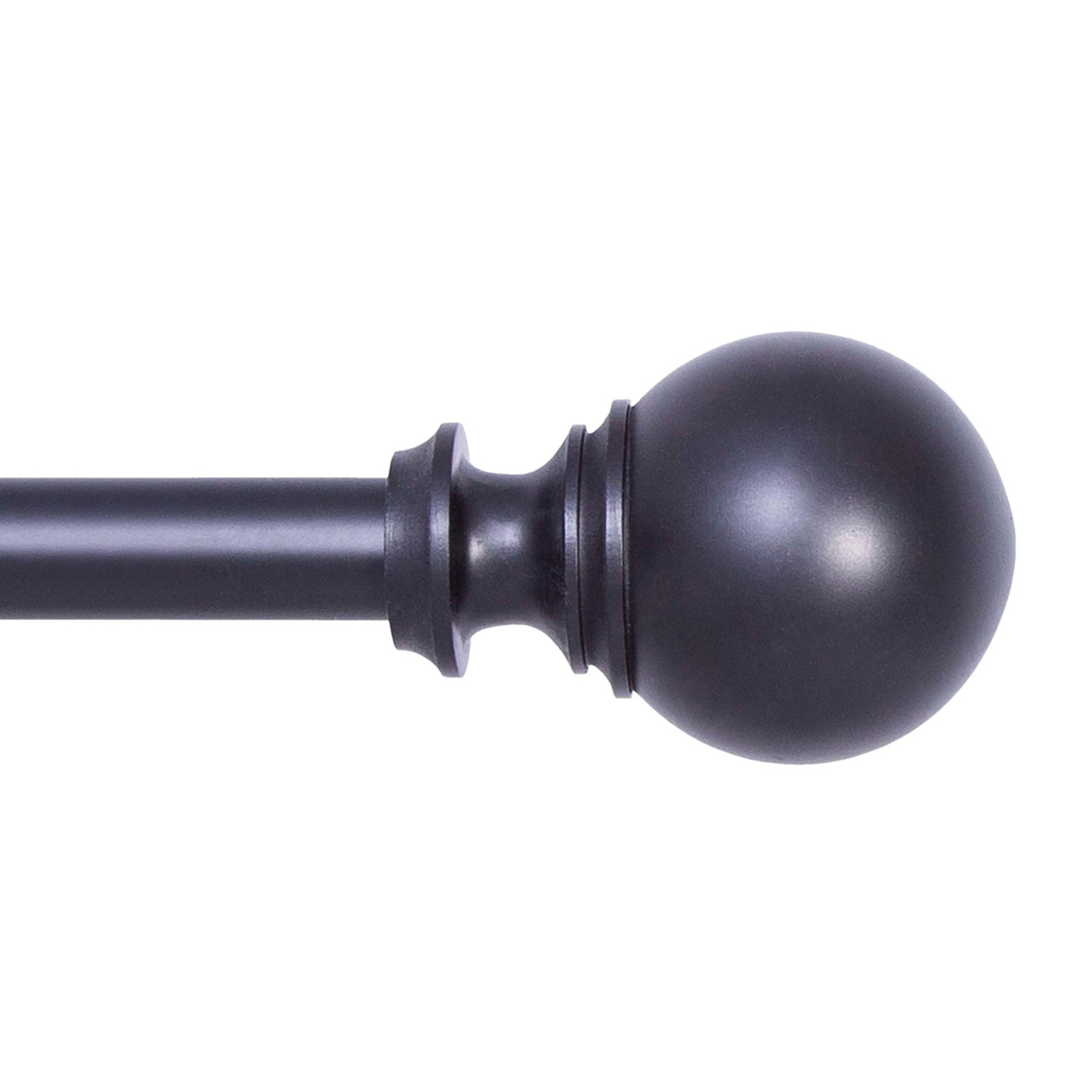 Fast Fit Carlin 5/8 Inch Adjustable Decorative Window Curtain Rod for Easy Installation - Matte black