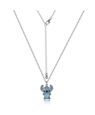 Lilo & Stitch Pave Crystal Pendant Necklace - Cute Character Jewelry