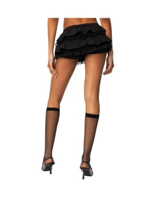 Womens Lacey Ruffled Bloomer Skort