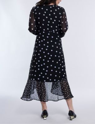 Maternity Woven Wrap Long Sleeve Midi Dress - Motherhood