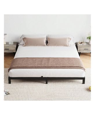 Bed Frame, 6-Inch Metal Low Platform Bed Frame, Bed Frame With Metal Slat Support, Mattress Foundation, No Box Spring Needed, Noiseless Design