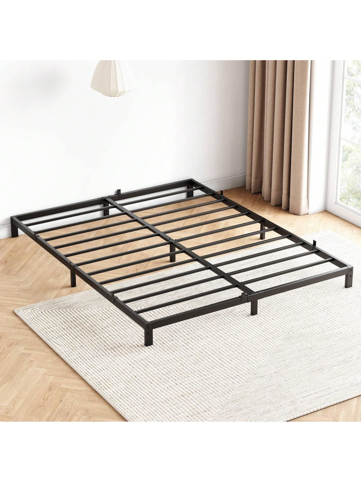 gaomon Bed Frame, 6-Inch Metal Low Platform Bed Frame, Bed Frame With Metal Slat Support, Mattress Foundation, No Box Spring Needed, Noiseless Design