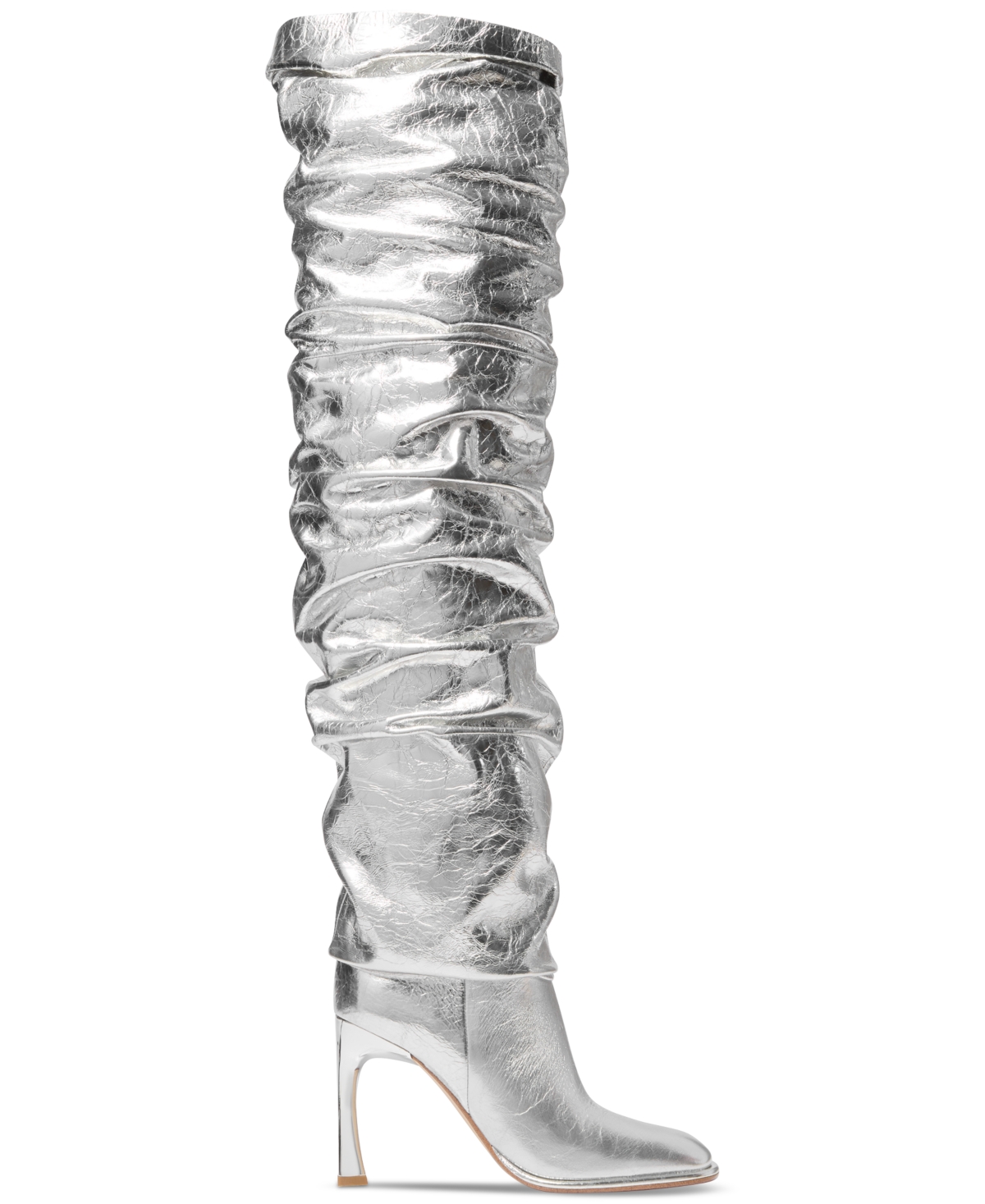 Shop Michael Kors Michael  Women's Kelsea Slouch Boots In Silver