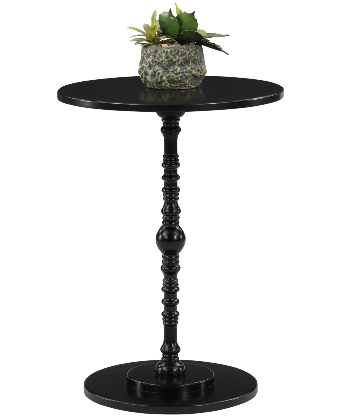 Convenience Concepts 17.75" Classic Accents Sanibel Beach Spindle Table In Black