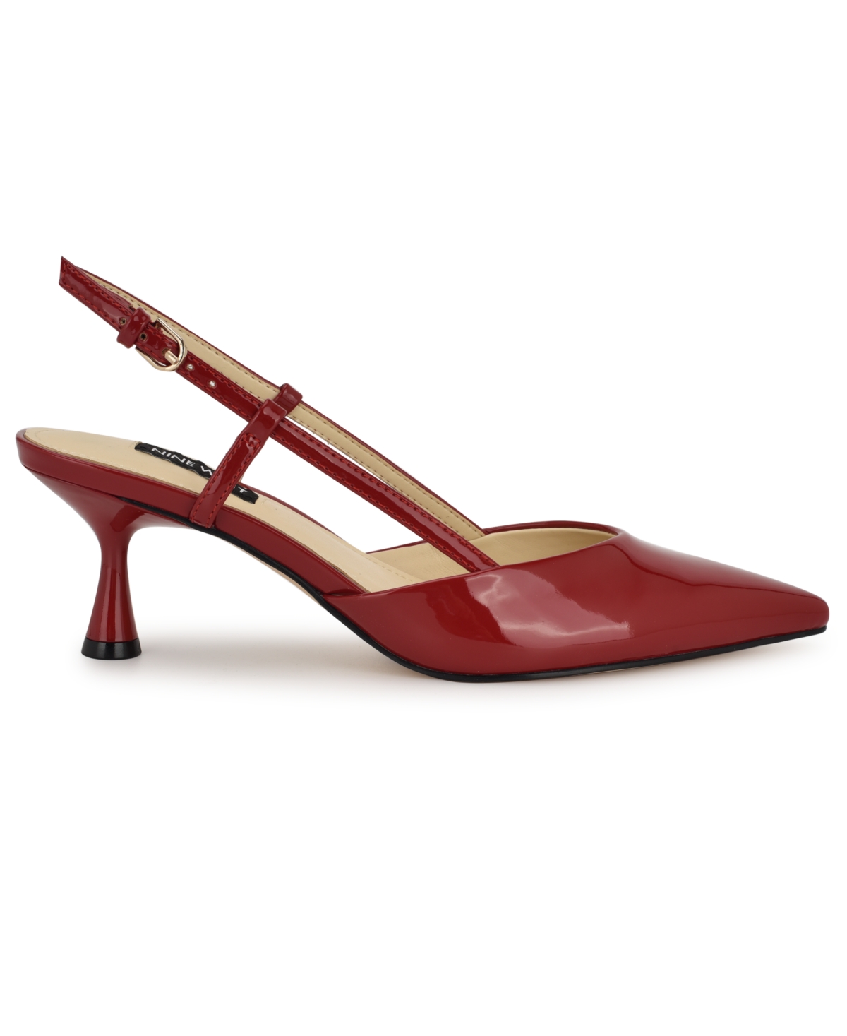Nine West Women's Rhonda Tapered Heel Slingback Pumps In Red Patent