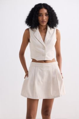 Women's Cotton Tweed Skort