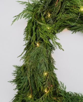 Fresh Premier Cedar Garland with Warm Lights, 10'