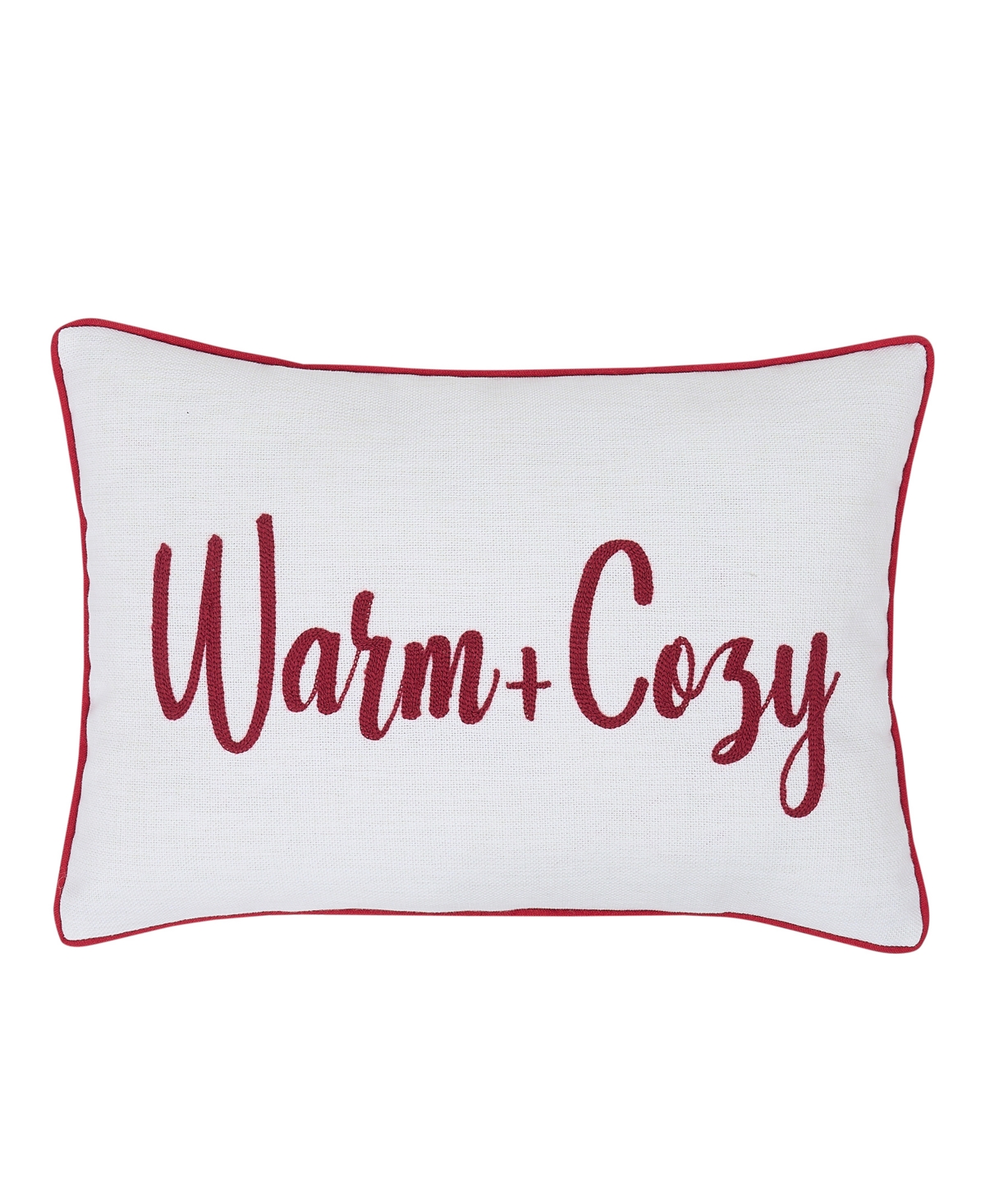 Videri Home Closeout!  Holiday Warm And Cozy Plaid Embroidered Decorative Pillow Set, 13" X 18" In Black,multi