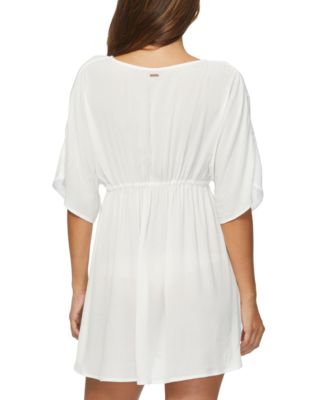 Juniors' Island Plunge V-Neck Cover-Up Tunic
