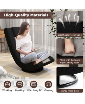 360° Swivel Gaming Chair 4 Position Adjustable Folding Floor Sofa Indoor