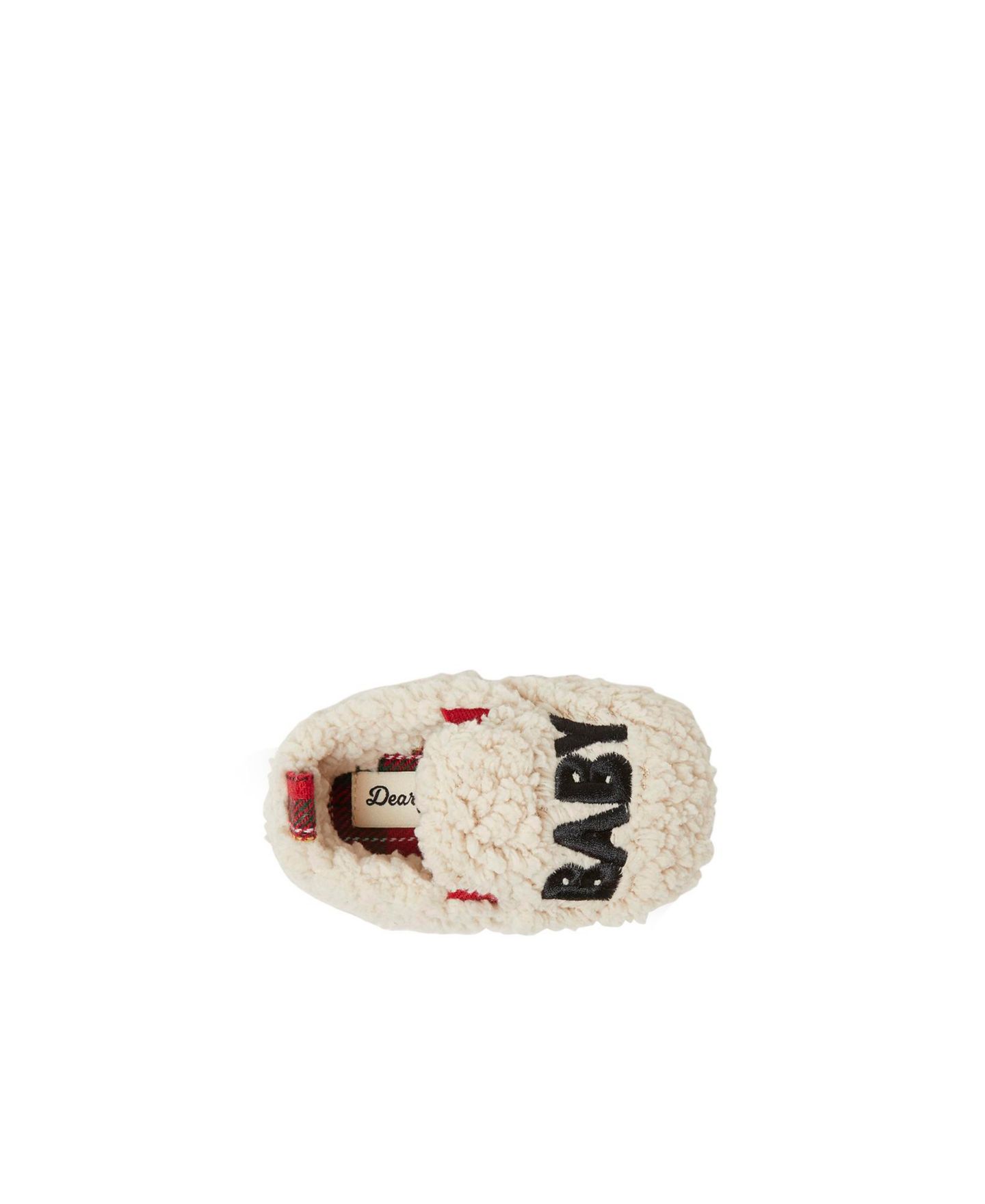 Тапочки Dearfoams Bear Faux Shearling Closed Back Slipper для мальчиков-малышей, цвет: Красный клетчатый — фото 3
