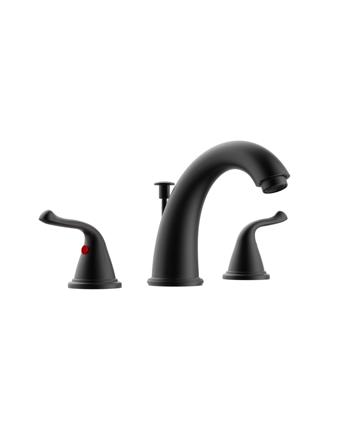 Lovmor 2-HandlesBathroom Faucet with Pop-Up Drain and Water Supply Lines - matte black