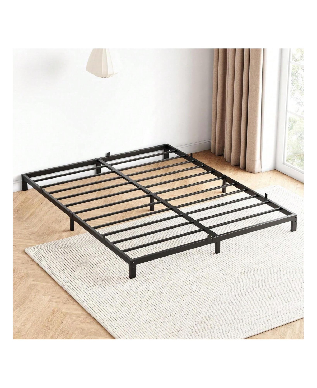 gaomon Bed Frame, -Inch Metal Low Platform Bed Frame, Bed Frame With Metal Slat Support, Mattress Foundation, No Box Spring Needed