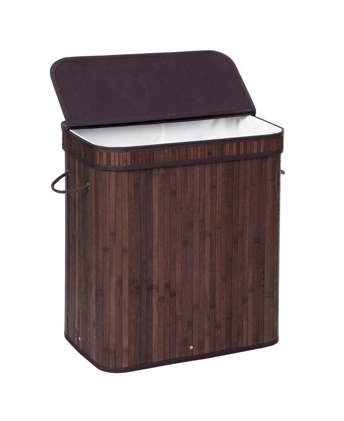 Laundry Hamper with Lid and Handles - Grey