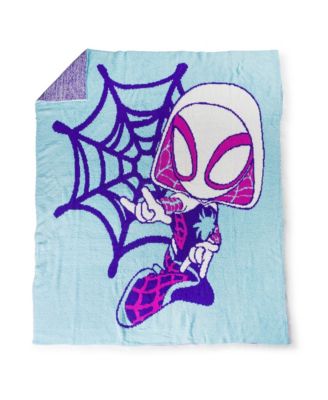 Spidey & His Amazing Friends Ghost Spider Feather Knit Accent Throw, 50" x 60"