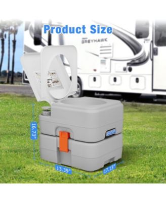 Portable Toilet 5.8 Gallon,RV Toilet with Carry Bag,Camping Toilet With Anti-Leak Handle Water Pump, for RV Travel, Boat and Trips