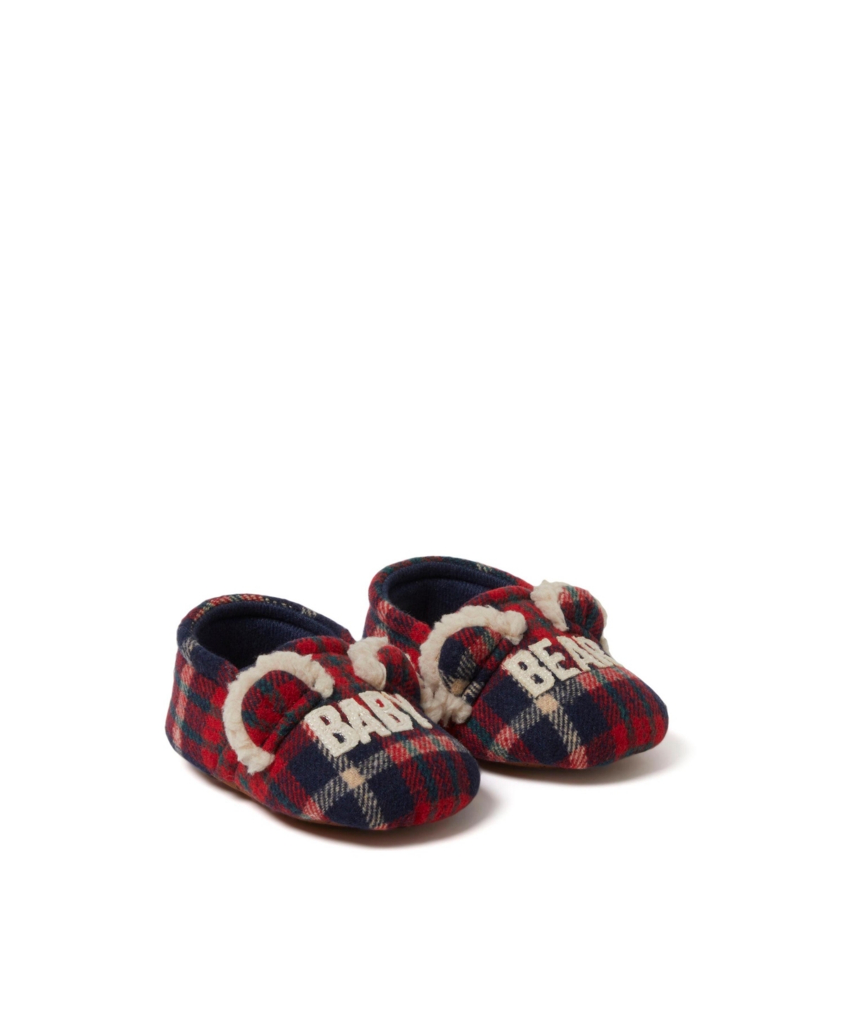 Dearfoams Baby Baby Bear Plaid Closed Back Slipper