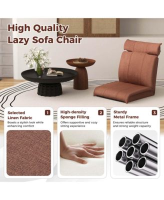 1-Pc Fabric Folding 14-Position Adjustable Backrest with Adjustable Headrest – gaming floor chair