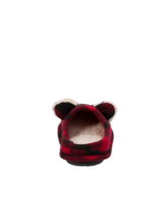 Kids Buffalo Check Lil Bear Clog Slipper