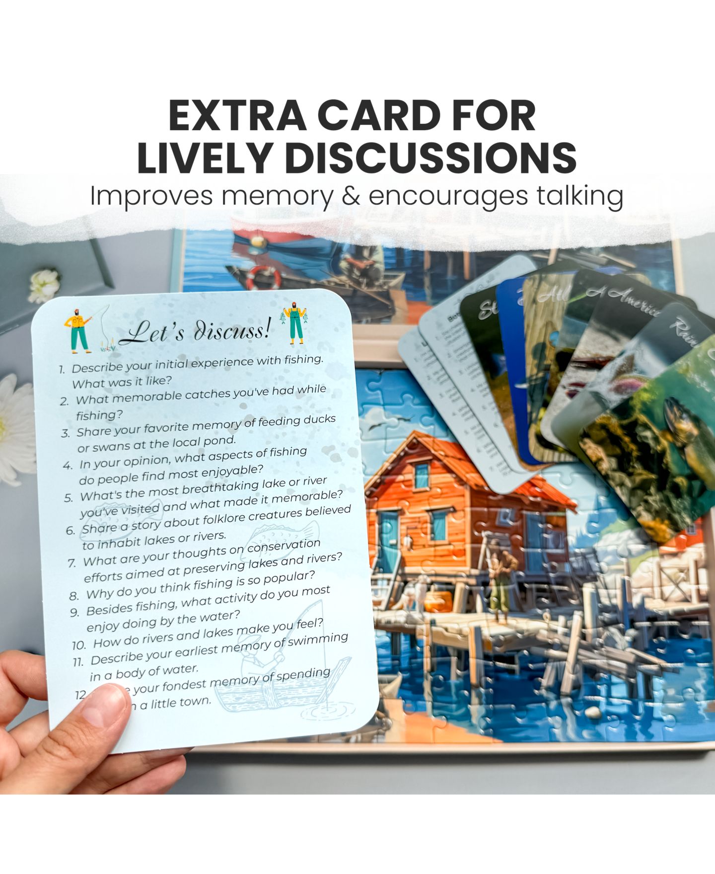 Детские игрушки Quokka Travel Memories Large-Piece 3 Jigsaw Puzzles and Memory Flashcards, 100-Piece Set, Ages 15+, цвет: Little Towns — фото 5