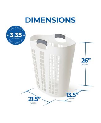 Easy Carry Flex Hamper, Ventilated Laundry Basket with Handles
