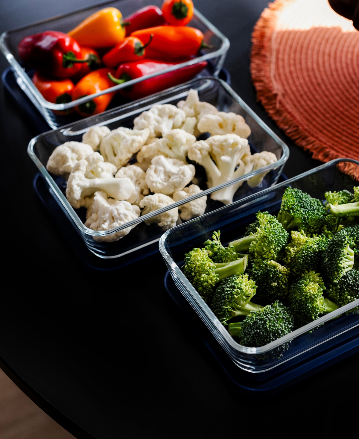 Dura Living 6-Piece 3 Cup Rectangular Food Storage and Meal Prep Container Set