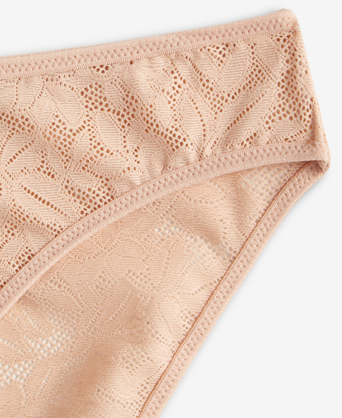 State Of Day Women's Mesh Lace Bikini Underwear, Exclusively At Macy's In Nude Blush
