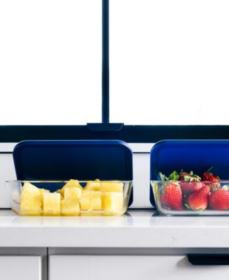 4-Piece 6.5 Cup Rectangular Food Storage and Meal Prep Container Set