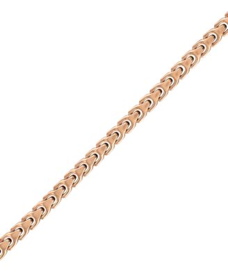 Men's Rose Gold-Tone Stainless Steel Link Bracelet