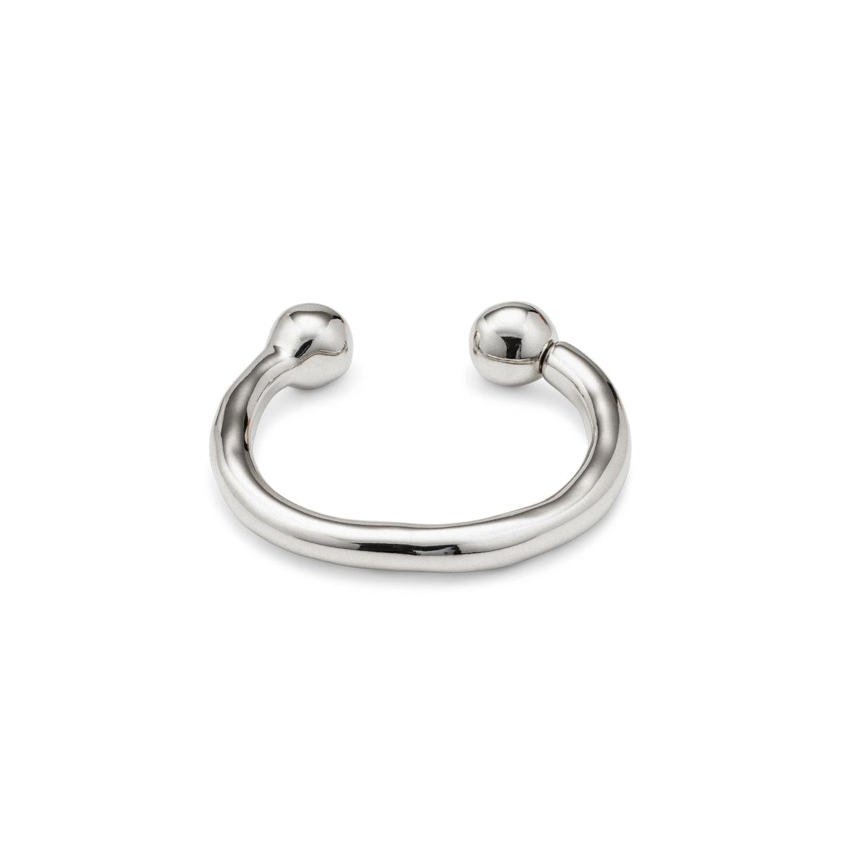 Unode50 Sterling Silver And 18k Gold Zen Metal Bracelet In Metallic