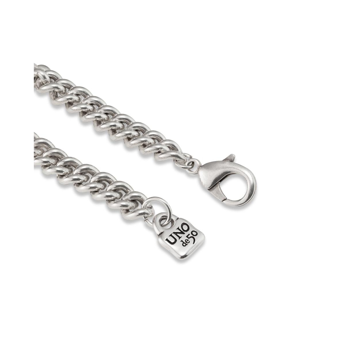 Unode50 Sterling Silver Chain Metal Clad Bracelet In Multi
