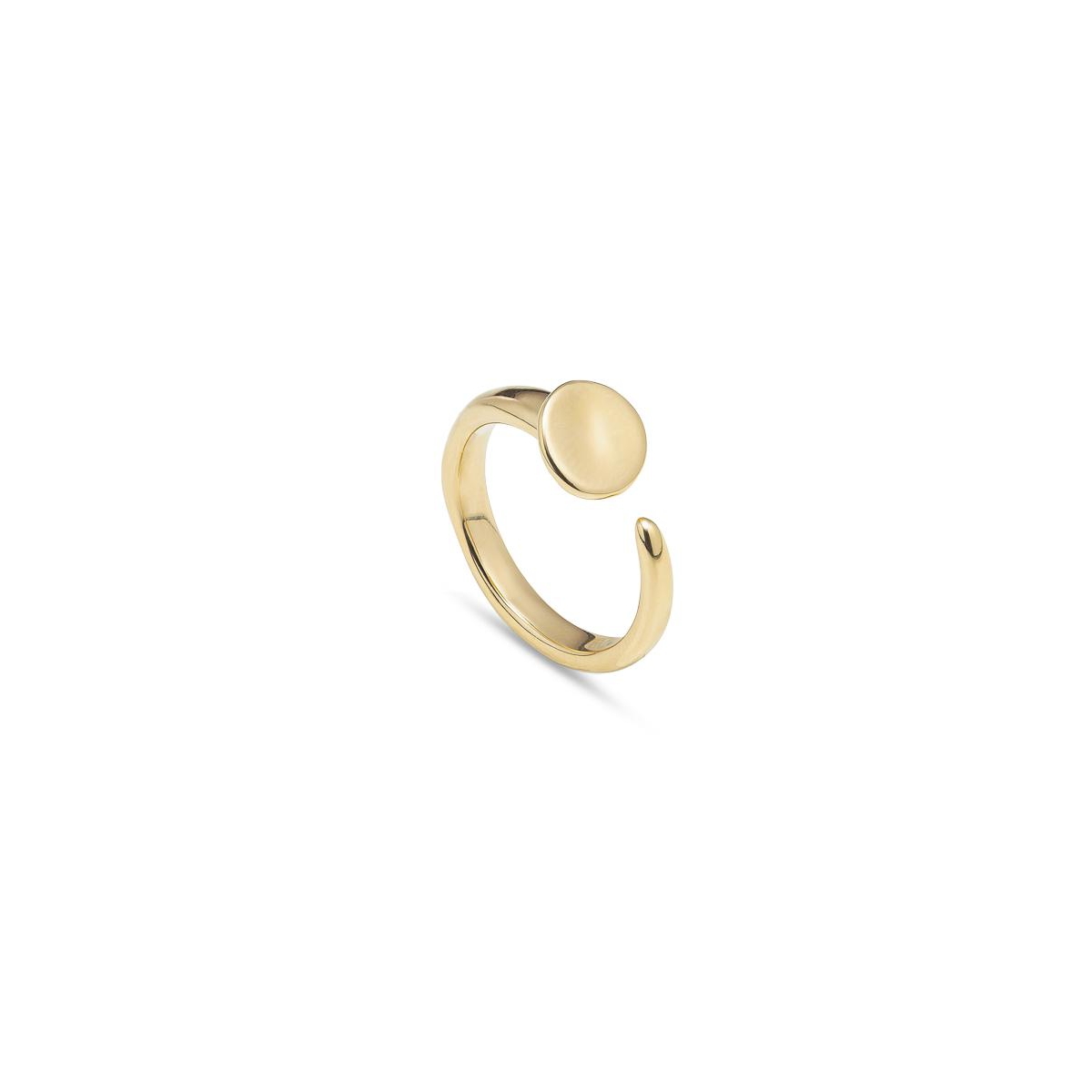 Unode50 Twisted Nail Form Metal Alloy Ring In Gold