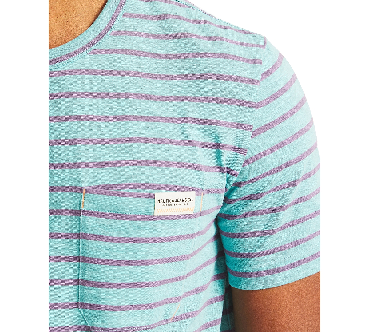 NAUTICA MEN'S STRIPED CREWNECK T-SHIRT 