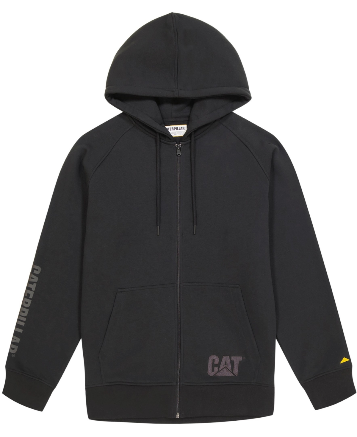 Men's Fleece Cat Logo Full Zip Hoodie - Dusty Olive-Turmer