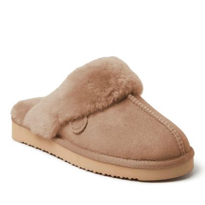 Dearfoams Women's Fireside By Sydney Genuine Shearling Scuff Slipper