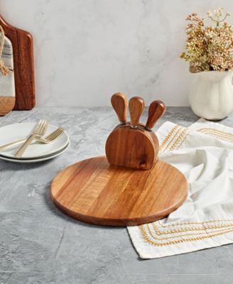 5-Piece Acacia Round Serving Board Set