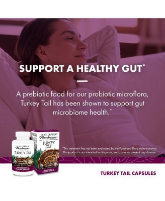 Turkey Tail Capsules - Digestive Health & Immune Response Support Supplement - Mushroom Supplement for Gastrointestinal & Gut Microbiome Support