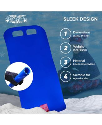 Flying Carpet Lightweight Roll Up Plastic Winter Snow Sled, Blue