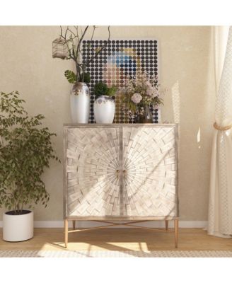 Vintage Wood Storage 2 Door Accent Cabinet